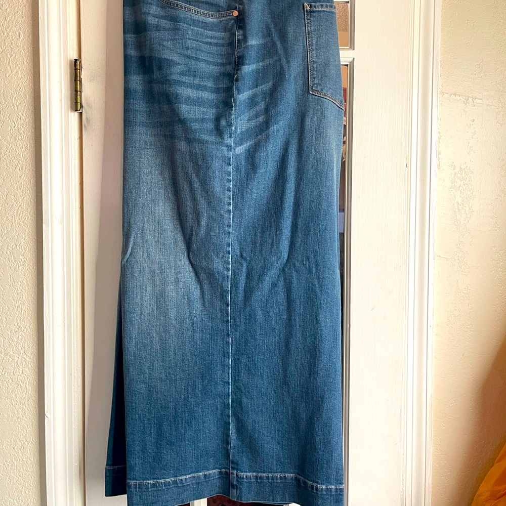 Denim Capri wide legs